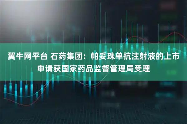 翼牛网平台 石药集团：帕妥珠单抗注射液的上市申请获国家药品监督管理局受理
