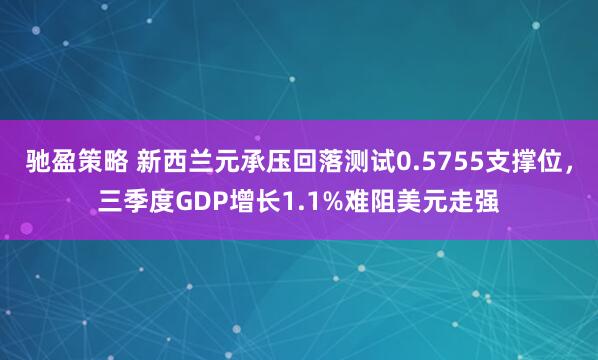 驰盈策略 新西兰元承压回落测试0.5755支撑位，三季度GDP增长1.1%难阻美元走强