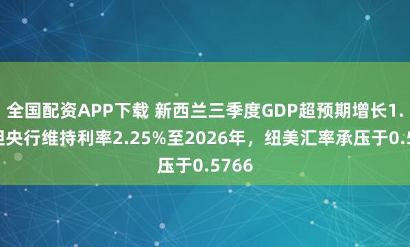 全国配资APP下载 新西兰三季度GDP超预期增长1.1%但央行维持利率2.25%至2026年，纽美汇率承压于0.5766